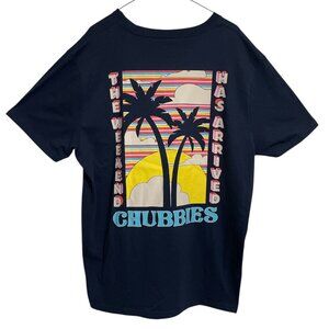 Chubbies The Weekend Has Arrived Navy Cotton Blend T-shirt Size Extra Large NWT